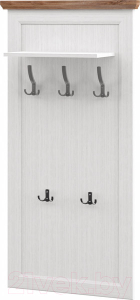 Изображение товара Вешалка для одежды Мебель-Неман Тиволи МН-035-31 (белый текстурный/дуб стирлинг)