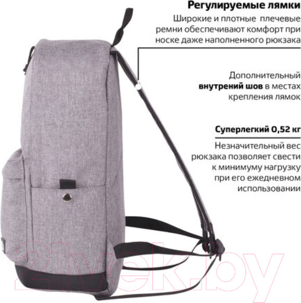 Изображение товара Рюкзак Brauberg Melange / 228842 (серый)