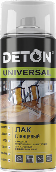 Изображение товара Лак Deton Universal Алкидный атмосферостойкий (520мл, глянцевый)