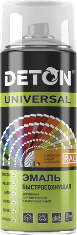 Изображение товара Эмаль Deton Universal Акриловая быстросохнущая RAL 6005 (520мл, зеленый мох)