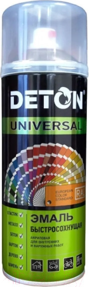 Изображение товара Эмаль Deton Universal Акриловая быстросохнущая RAL 8017 (520мл, шоколадно-коричневый)