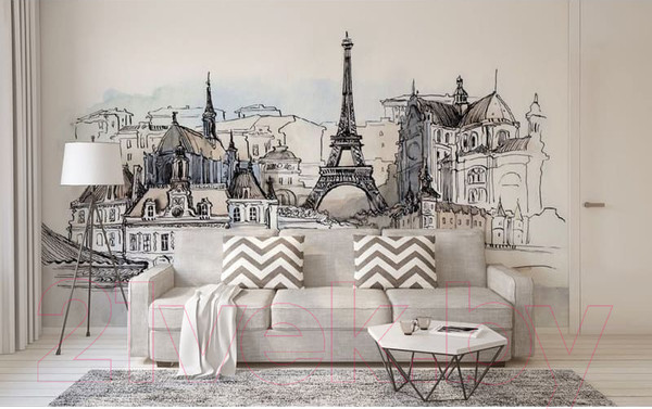 Изображение товара Фотообои листовые Citydecor Акварельный Париж (200x140)