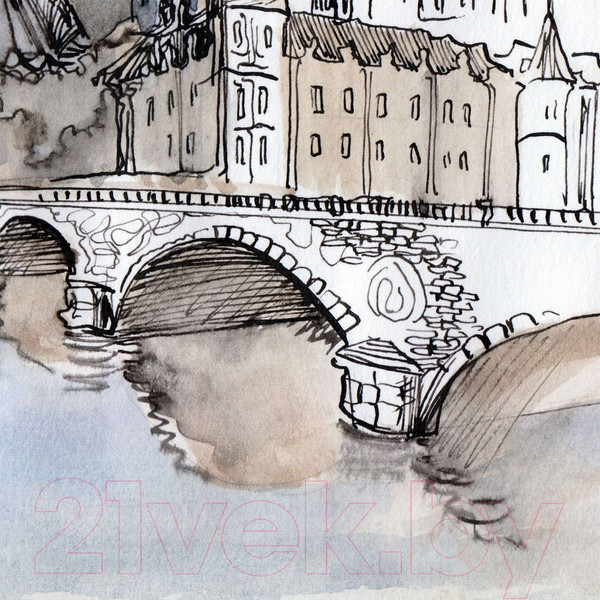 Изображение товара Фотообои листовые Citydecor Акварельный Париж (200x140)