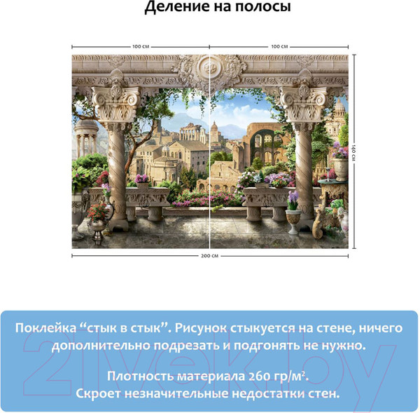 Изображение товара Фотообои листовые Citydecor Античная фреска (200x140)