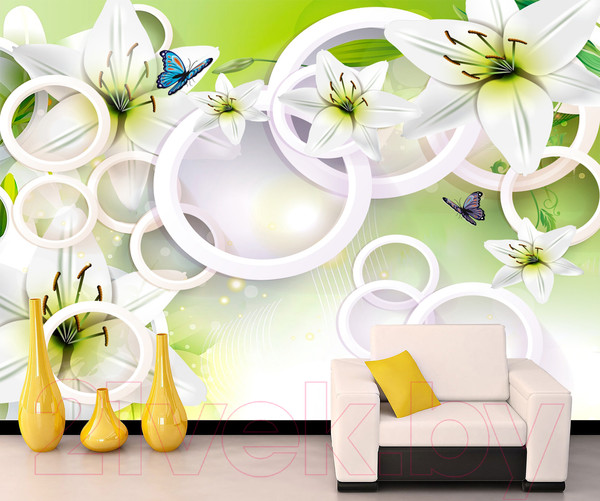 Изображение товара Фотообои листовые Citydecor Круги 3D (200x140)