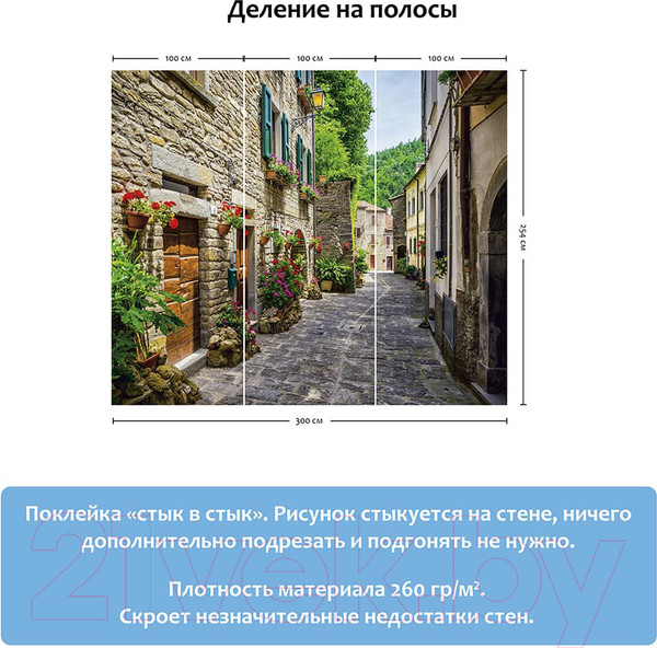 Изображение товара Фотообои листовые Citydecor Улочка 1 (300x254)
