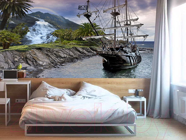 Изображение товара Фотообои листовые Citydecor Пиратский корабль (400x254)
