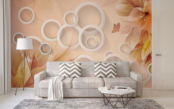 Изображение товара Фотообои листовые Citydecor Цветочная абстракция 3D (400x254)