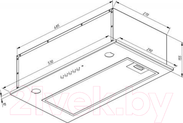 Изображение товара Вытяжка скрытая Akpo Micra 60 WK-7 (серый)