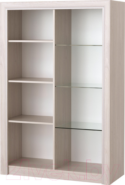 Изображение товара Шкаф с витриной Памир Октава 1В1С (дуб клабхаус серый)