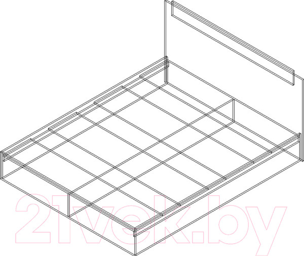 Изображение товара Полуторная кровать Памир София 1400 (венге/дуб белфорт)