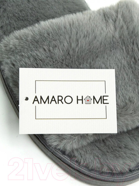 Изображение товара Тапочки домашние Amaro Home Открытый нос / HOME-4003-Gr0-36 (р-р 36-38, графит)
