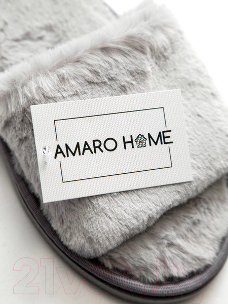 Изображение товара Тапочки домашние Amaro Home Открытый нос / HOME-4003-S0-36 (серый, 36-38)