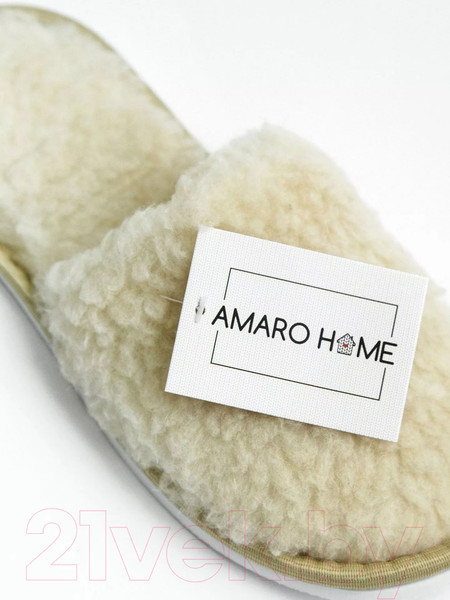 Изображение товара Тапочки домашние Amaro Home Закрытый нос / HOME-4015-Be0-36 (бежевый, 36-38)