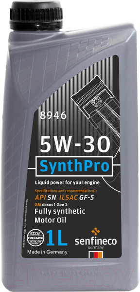 Изображение товара Моторное масло Senfineco SynthPro 5W30 SN GF-5 / 8946 (1л)