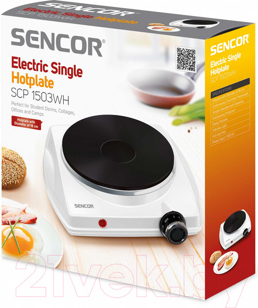 Изображение товара Электрическая настольная плита Sencor SCP 1503WH