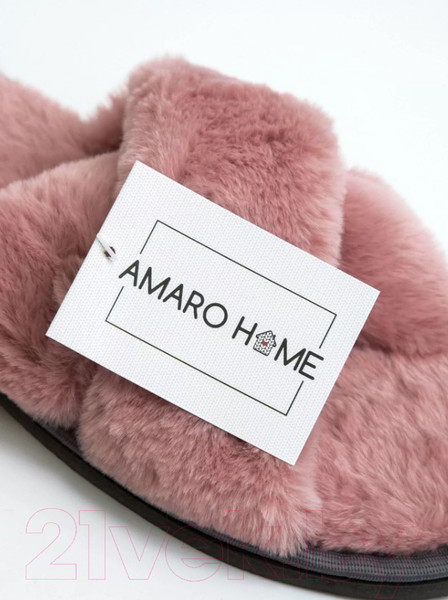 Изображение товара Тапочки домашние Amaro Home Открытый нос / HOME-4005-PRo-39 (пыльная роза, 39-41)