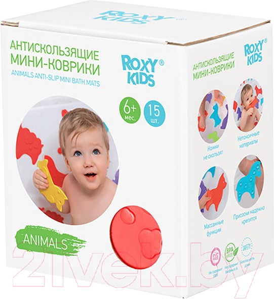 Изображение товара Набор ковриков для купания ROXY-KIDS Animals (15шт)