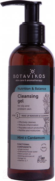 Изображение товара Гель для умывания Botavikos Nutrition & Balance для жирной и проблемной кожи (200мл)