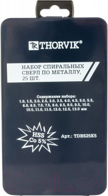 Изображение товара Набор сверл Thorvik TDBS25K5