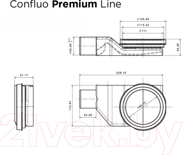 Изображение товара Трап для душа Bettoserb Confluo Premium Line 750 / 13100005 (201479)