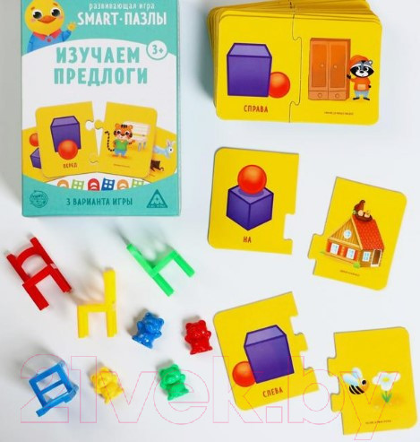 Изображение товара Развивающая игра Лас Играс Smart-пазлы. Изучаем предлоги / 51705795