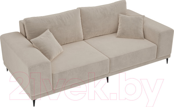 Изображение товара Диван Лига Диванов Льюес 275 / 108593 (велюр, бежевый)