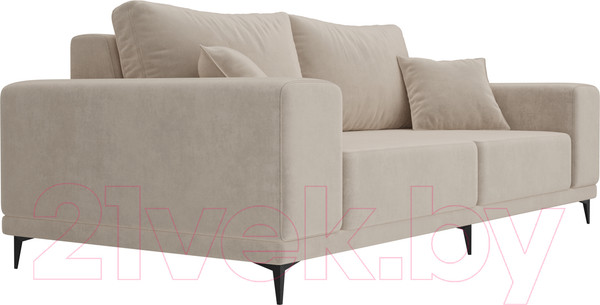 Изображение товара Диван Лига Диванов Льюес 275 / 108593 (велюр, бежевый)