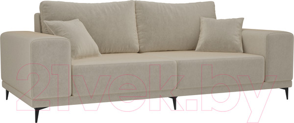Изображение товара Диван Лига Диванов Льюес 275 / 108601 (микровельвет, бежевый)