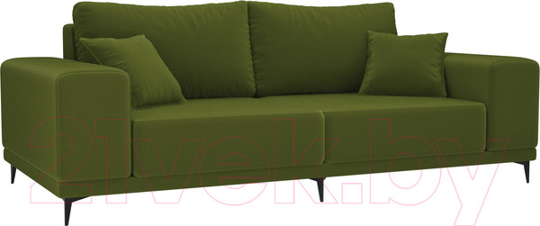 Изображение товара Диван Лига Диванов Льюес 275 / 108603 (микровельвет, зеленый)