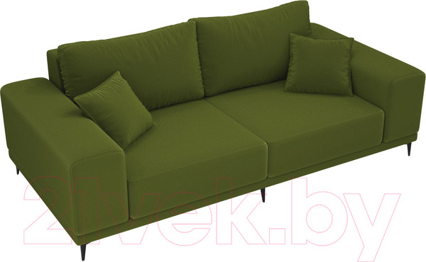 Изображение товара Диван Лига Диванов Льюес 275 / 108603 (микровельвет, зеленый)