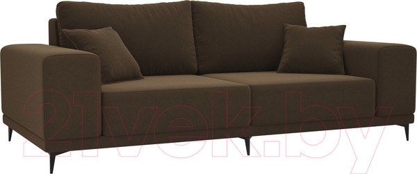 Изображение товара Диван Лига Диванов Льюес 275 / 108605 (микровельвет, коричневый)
