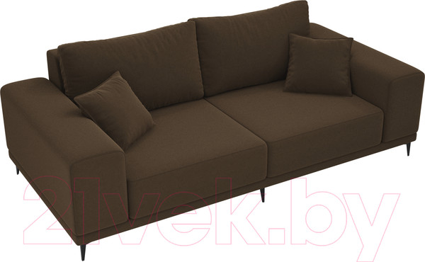 Изображение товара Диван Лига Диванов Льюес 275 / 108605 (микровельвет, коричневый)