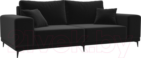 Изображение товара Диван Лига Диванов Льюес 275 / 108608 (микровельвет, черный)