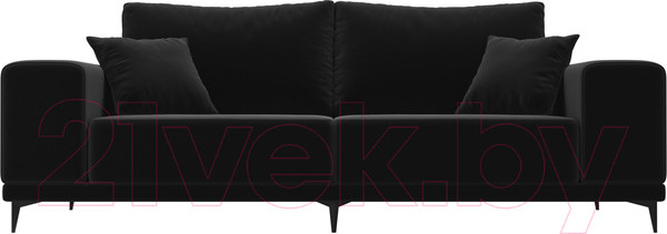 Изображение товара Диван Лига Диванов Льюес 275 / 108608 (микровельвет, черный)