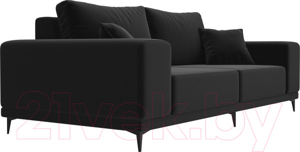 Изображение товара Диван Лига Диванов Льюес 275 / 108608 (микровельвет, черный)