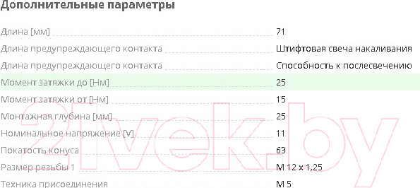 Изображение товара Свеча накаливания для авто Bosch 0250201042