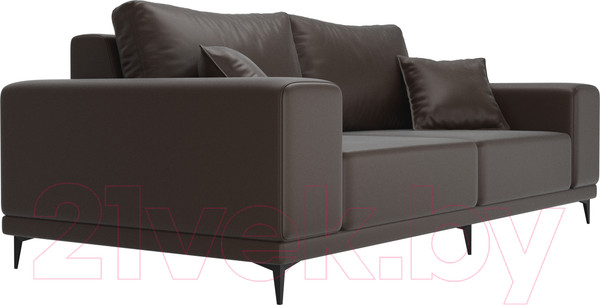 Изображение товара Диван Лига Диванов Льюес 275 / 108614 (экокожа, коричневый)