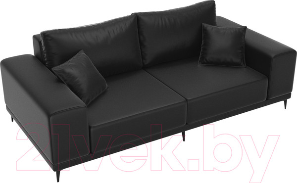 Изображение товара Диван Лига Диванов Льюес 275 / 108615 (экокожа, черный)