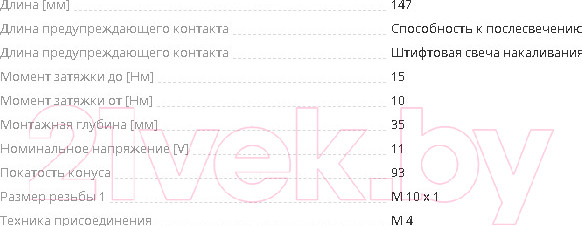 Изображение товара Свеча накаливания для авто Bosch 0250202130