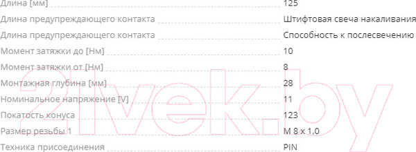 Изображение товара Свеча накаливания для авто Bosch 0250204002