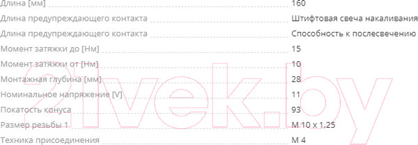 Изображение товара Свеча накаливания для авто Bosch F01G00000P