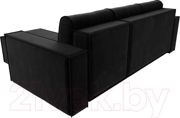 Изображение товара Диван угловой Лига Диванов Куба 277 правый / 108650 (велюр, черный)