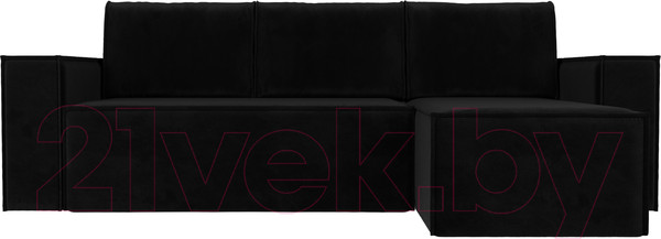Изображение товара Диван угловой Лига Диванов Куба 277 правый / 108650 (велюр, черный)