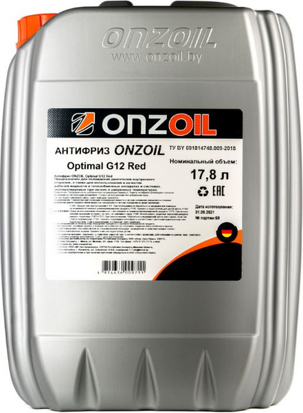 Изображение товара Антифриз Onzoil Red Optimal G12 (20кг, красный)