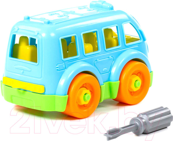 Изображение товара Игрушка-конструктор Полесье Автобус / 78995 (15эл)