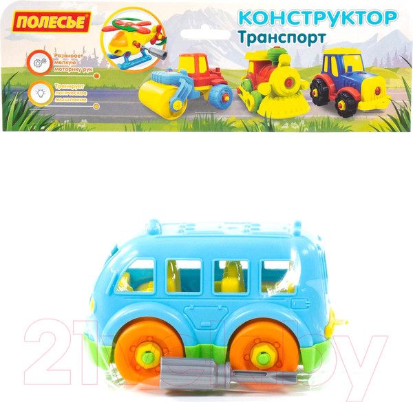 Изображение товара Игрушка-конструктор Полесье Автобус / 78995 (15эл)
