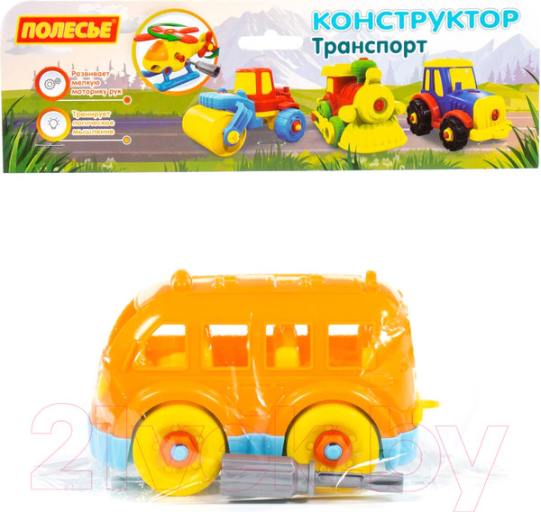 Изображение товара Игрушка-конструктор Полесье Автобус / 78995 (15эл)