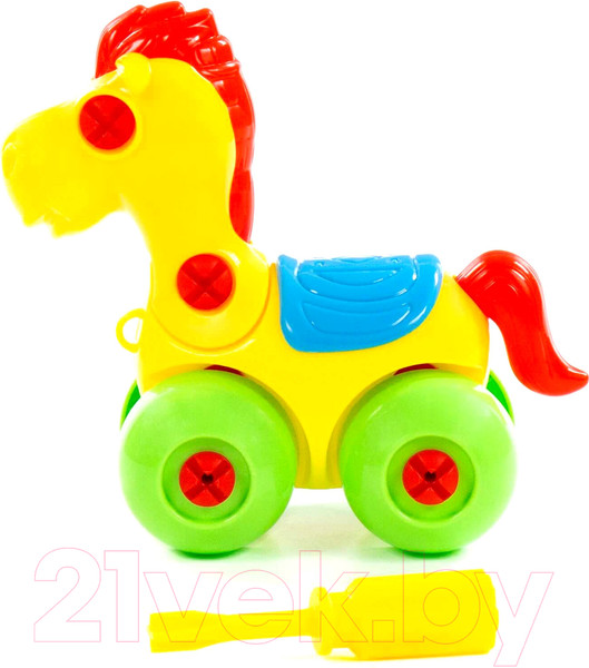 Изображение товара Игрушка-конструктор Полесье Лошадка / 83548 (22эл)