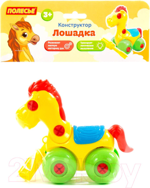 Изображение товара Игрушка-конструктор Полесье Лошадка / 83548 (22эл)